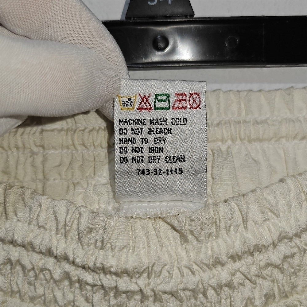 Vintage 90s Parachute Pants Large White Windbreaker Lightweight - Picture 11 of 13
